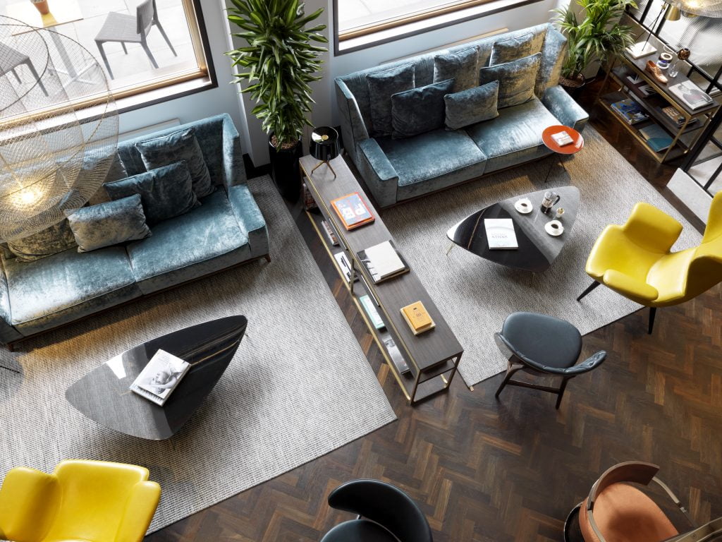 13 - Looking down at the lobby from the mezzanine area