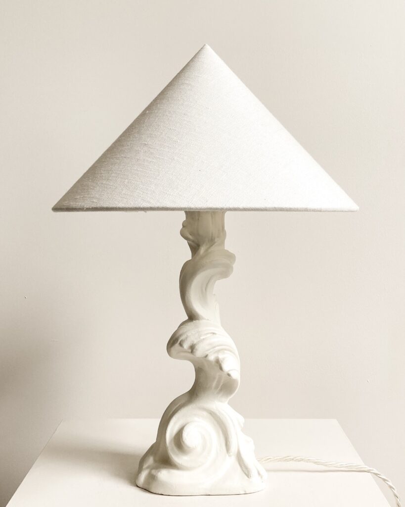 The Diarist Vintage Scroll Foot Plaster Lamp
