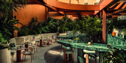 Six Senses Rome courtyard