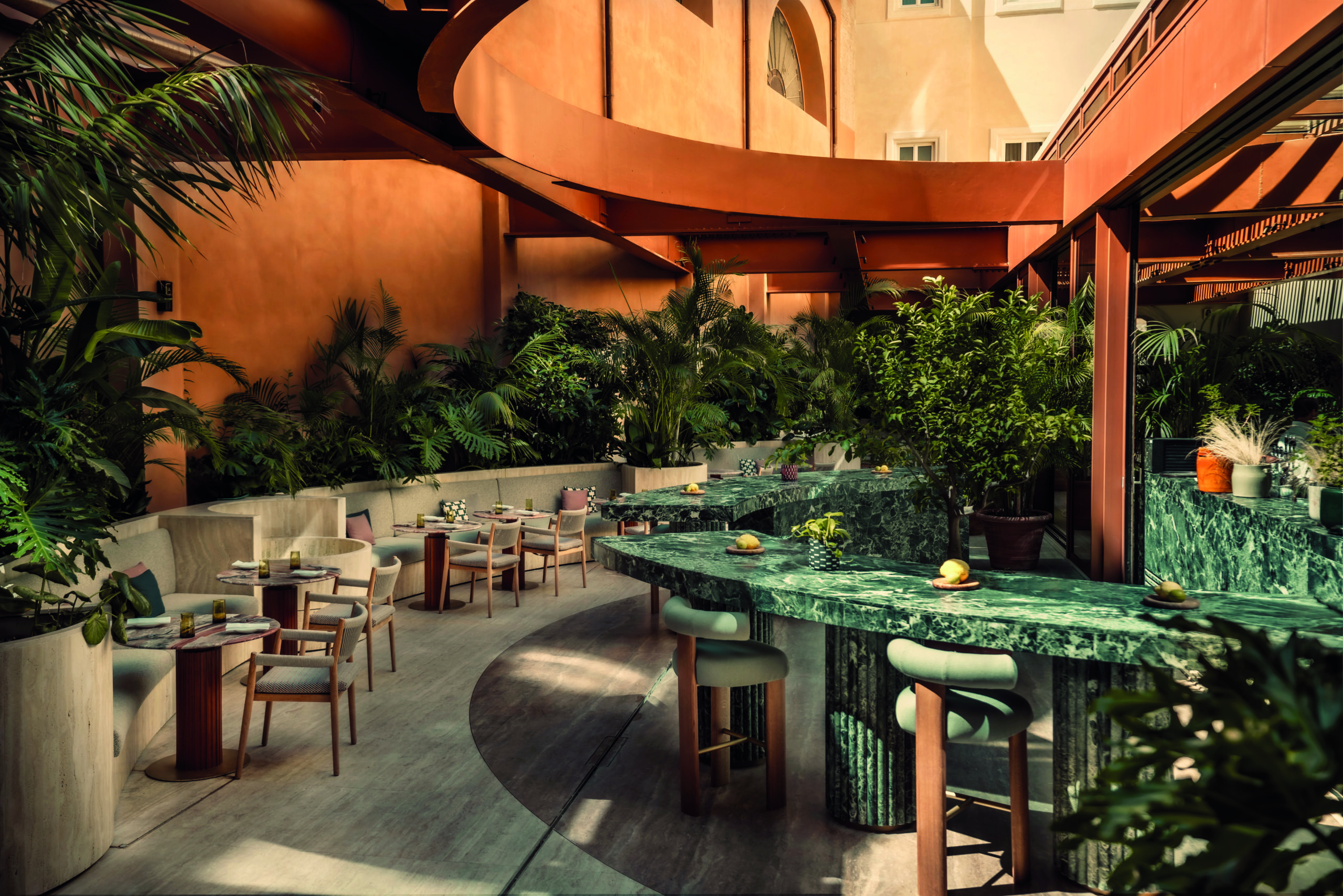 Six Senses Rome courtyard